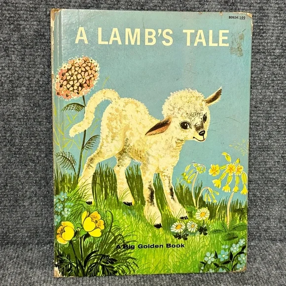 Vintage Big Golden Book A Lamb’s Tale Jenny Reyn 1963 hardcover 8.5x11 nursery - Picture 1 of 13